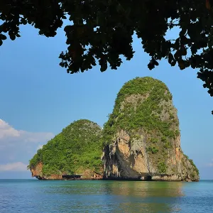 Limestone cliffs of Phra Nang Beach, Krabi, Thailand