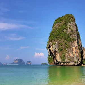 Limestone cliffs of Phra Nang Beach, Krabi, Thailand