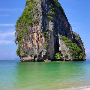 Limestone cliffs of Phra Nang Beach, Krabi, Thailand