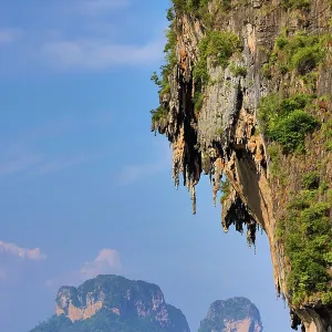 Limestone cliffs of Phra Nang Beach, Krabi, Thailand