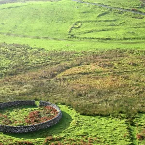 Medieval Village Remains - and circular sheepfold Medieval Village Remains - and circular sheepfold