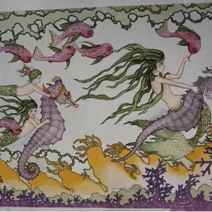 MERMAID PAINTING - THE TRAVELERS MERMAID PAINTING - THE TRAVELERS
