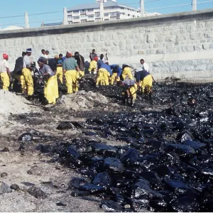 OIL POLLUTION - From MV Treasure, Cape Town. June 2000 OIL POLLUTION - From MV Treasure, Cape Town. June 2000