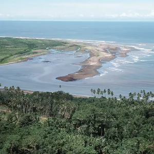 Papua New Guinea - Silt deposits at river mouth Papua New Guinea - Silt deposits at river mouth