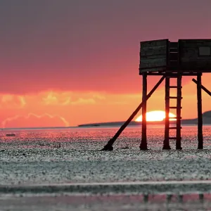 Pilgrims Way Refuge - at sunrise at low tide Holy Pilgrims Way Refuge - at sunrise at low tide Holy