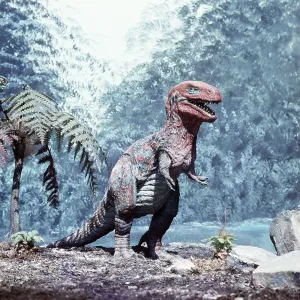 Prehistoric reconstruction - Tyrannosaurus Rex, 50 ft. long Prehistoric reconstruction - Tyrannosaurus Rex, 50 ft. long