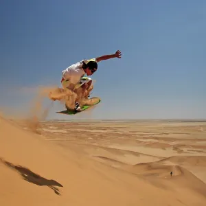 Sandboarding in the Namib Desert Sandboarding in the Namib Desert