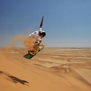 Sandboarding in the Namib Desert Sandboarding in the Namib Desert