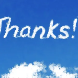 Thanks! - written in the clouds Thanks! - written in the clouds