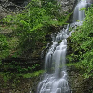 USA, West Virginia, New River Gorge National Park. Waterfall USA, West Virginia, New River Gorge National Park. Waterfall