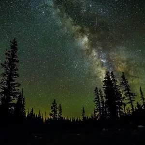 USA, Wyoming, Medicine Bow National Forest. Milky Way and USA, Wyoming, Medicine Bow National Forest. Milky Way and