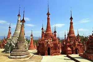 Decorated: Some of the 1054 pagodas of the In-Dein Pagoda Forest