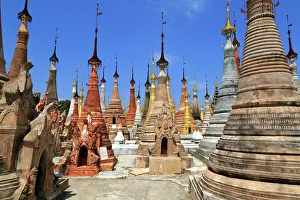 Decorated: Some of the 1054 pagodas of the In-Dein Pagoda Forest