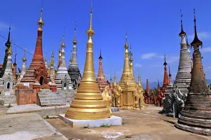 Decorated: Some of the 1054 pagodas of the In-Dein Pagoda Forest