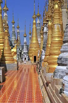 Decorated: Some of the 1054 pagodas of the In-Dein Pagoda Forest