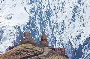 14th: 14th century Gergeti Trinity Church (Georgian Orthodox)