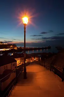 Steps: 199 steps leading down to Whitby Harbour