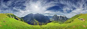 Vomp: 360 panorama from the Hasentalalm with view into