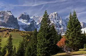 Dolomite: 80179336 The Cime Undici and Monte Popera from the