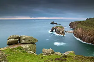 Stack: 80179673 Land's End - seascape view looking to Longships