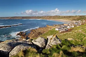 Sennen: 80179702 Sennen - beach and coastal seascape from