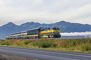 Train: 80181525 Train - Alaska railways - autumn Anchorage