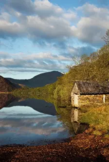 Llyn: 80183245 Llyn Dinas - lake with reflections - May