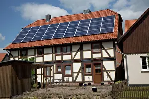 Half: 80183351 Solar PV Roof - on half-timbered house