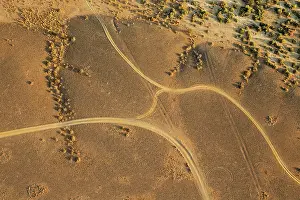 Tracks: 80183573 Desert Tracks - aerial view - photographed