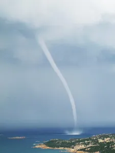Storms: 80183986 Marine Waterspout Costa Smeralda, Sardinia
