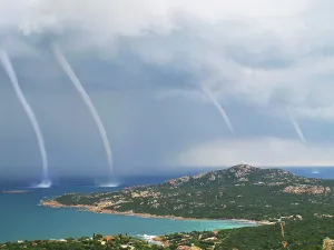 Storms: 80183987 Marine Waterspout Costa Smeralda, Sardinia