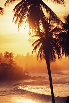 Sunsets: 80183990 Beach Scene - sunset Guadalupe, Caribbean