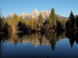 Schwabacher: 80184755 Grand Teton view at Schwabacher Landing