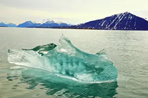 Drifting: 80184839 Drifting block of ice at the coast Svalbard