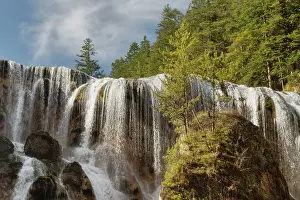 Jiuzhaigou: 80185296 Pearl Shoal Waterfall Jiuzhaigou National