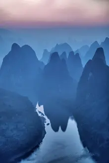 Karst: 80185315 Limestone Karst Formations and River Li
