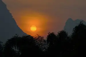 Karst: 80185343 Sunrise over Limestone Karst Formations