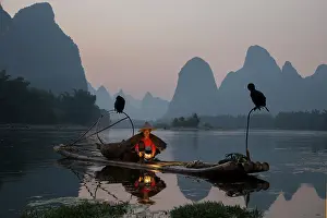 Fisherman: 80185361 Cormorant Fisherman Lighting Lamp for Night