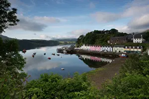 Skye: 80186695 Portree Harbour - early morning - houses