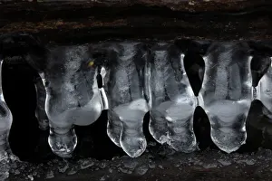 John Cancalosi: 80187047 Icicles - on lake Montgomery county Maryland