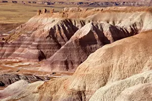 Badlands: 80187358 Blue Mesa Badlands - desert with colourful