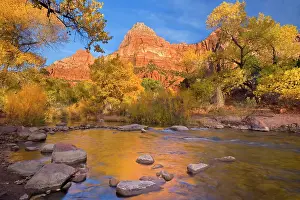 Virgin: 80187402 cliffs and Virgin River - red cliffs and