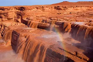 Raging: 80187627 Grand Falls - rainbow and raging muddy