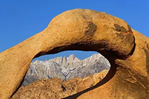 Whitney: 80187800 Mobius Arch - snow-capped Mount Whitney
