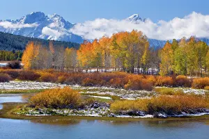 Oxbow: 80188061 Snake River Oxbow - mountain landscape