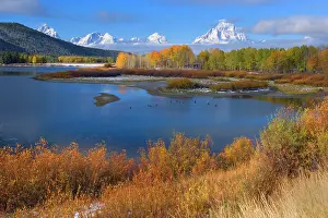 Oxbow: 80188063 Snake River Oxbow - mountain landscape