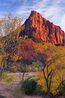 Watchman: 80188148 The Watchman - red cliffs of mountain called