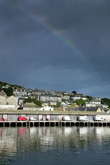 Quay: 80188743 Newlyn Harbour - Rainbow Cornwall, UK David