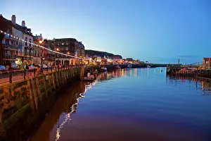 Whitby: 80190184 Whitby - harbour with boats and bridge