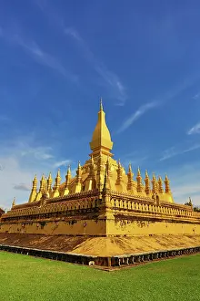 Vientiane: 80191453 Pha That Luang gold Stupa, Vientiane, Laos
